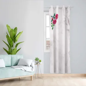 پرده طرح گل مدل مخمل پانچی کد 1557 z سایز 140x200 سانتی متر