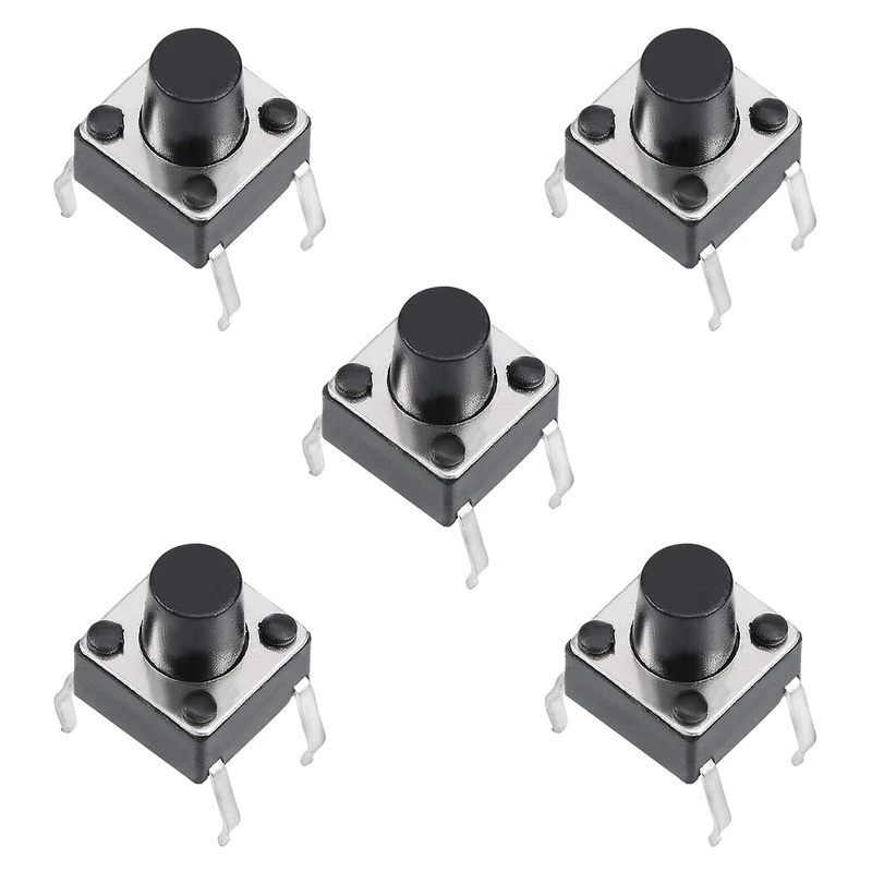 میکرو سوئیچ مدل Vertical-6×6×7-4P بسته 5 عددی