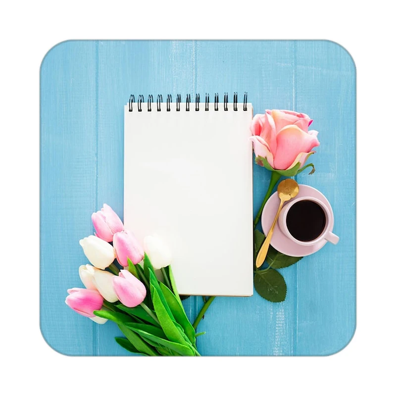 زیر لیوانی کاکتی طرح گل مدل mp16148