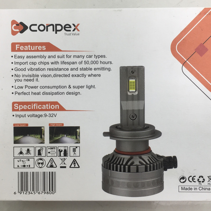 لامپ هدلایت خودرو کانپکس مدل R2-H7 بسته دو عددی