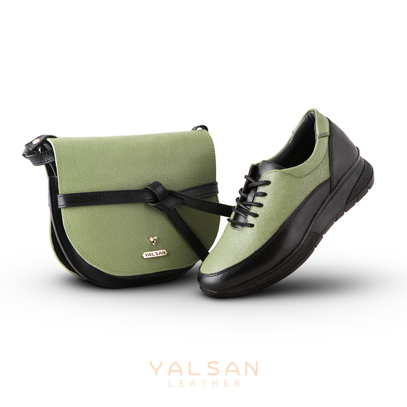 ست کیف و کفش زنانه چرم یلسان مدل برکه کد RUFIYA-MC-sb-932