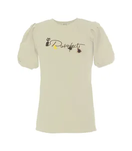 تی شرت آستین کوتاه زنانه بنیس مدل کتی رنگ کرم