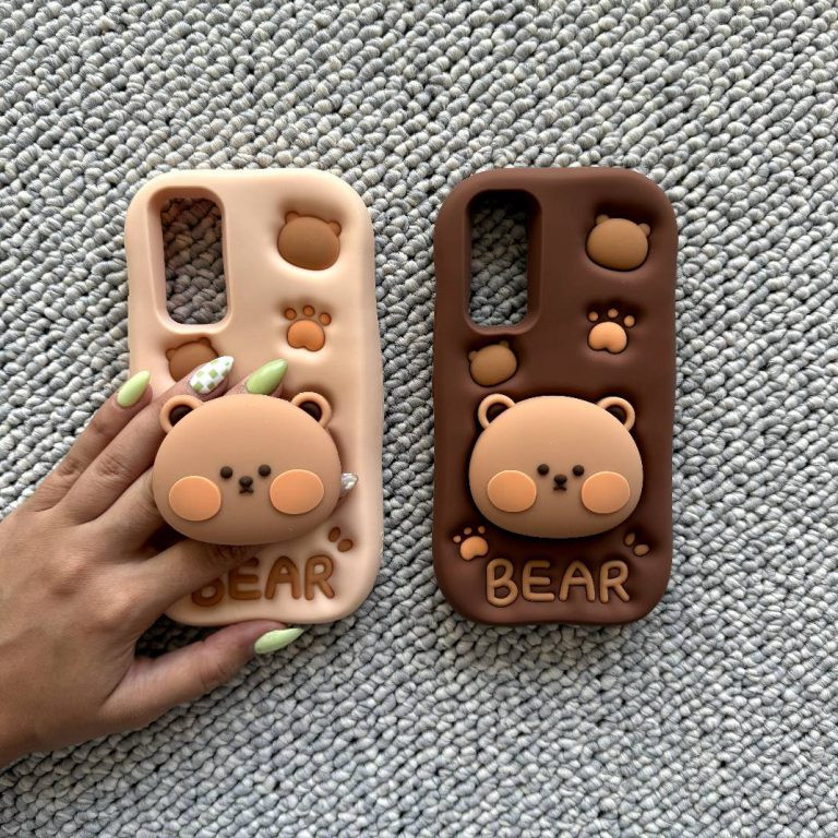 کاور طرح BEAR خرس استند شو مناسب برای گوشی موبایل سامسونگ Galaxy S23 ULTRA