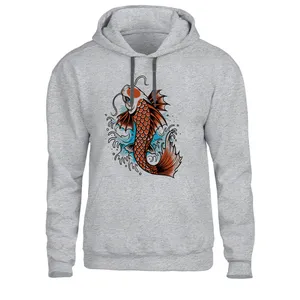 هودی مردانه مدل شیر ماهی کدZ58 رنگ طوسی