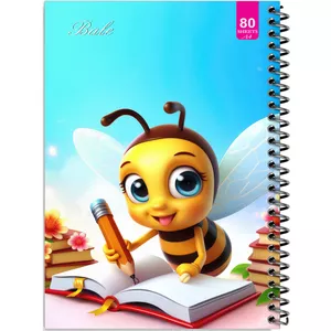 دفتر نقاشی 80 برگ بله مدل رحلی طرح فانتزی زنبور نقاش کد A4-M453