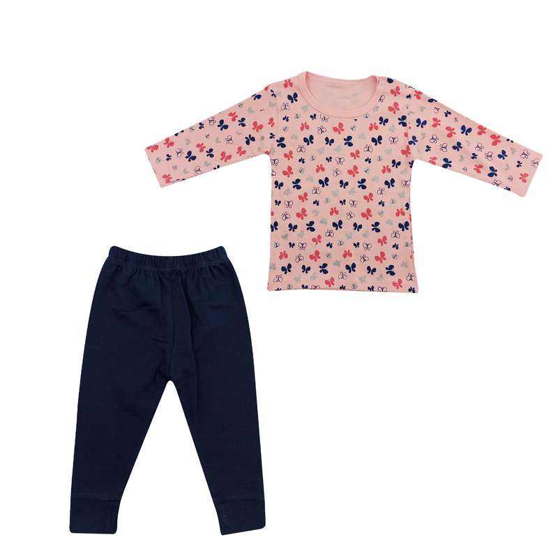 ست تی شرت و شلوار نوزادی مدل پروانه ها