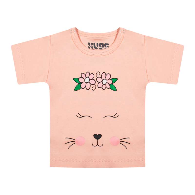 تی شرت آستین کوتاه نوزادی هاگز طرح Rabbit کد HS62