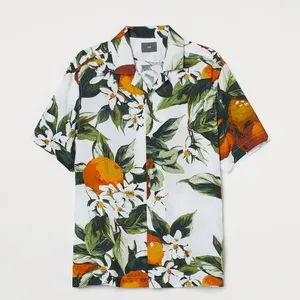 پیراهن آستین کوتاه مردانه اچ اند ام مدل هاوایی 0656677036 