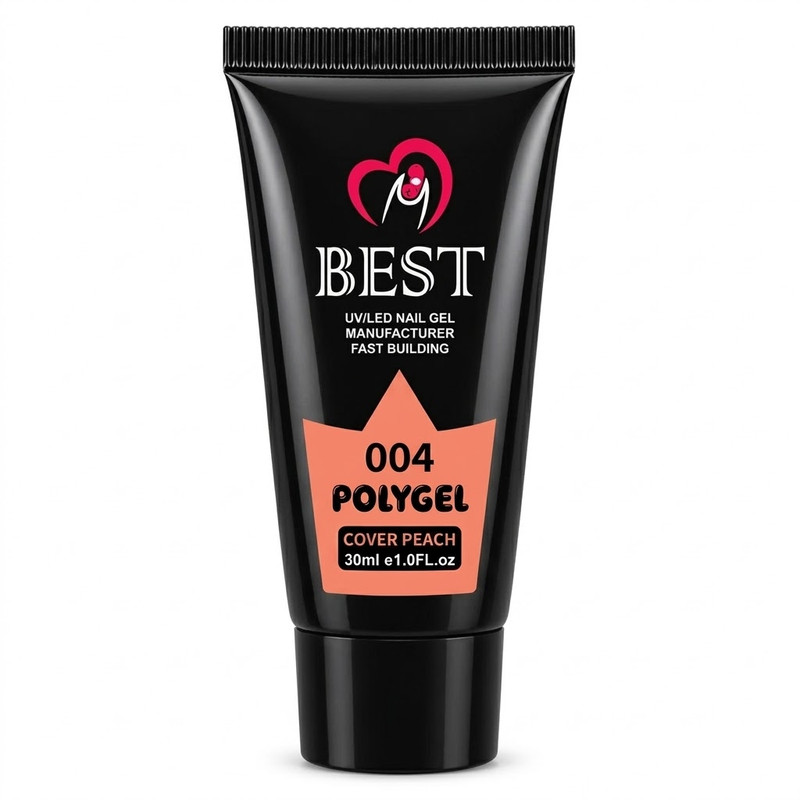 پلی ژل کاشت ناخن بست مدل Cover Peach کد 004 حجم 30 میلی لیتر