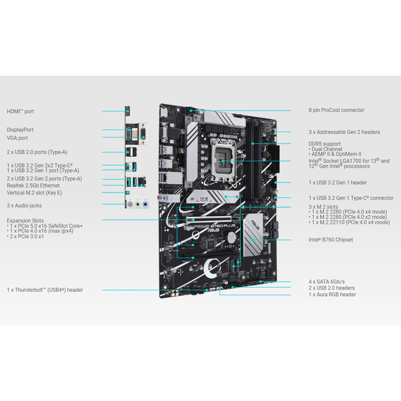 مادربرد ایسوس مدل PRIME B760-PLUS