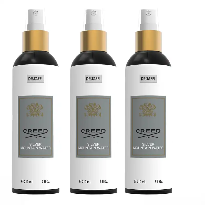اسپری بدن مردانه دکتر تافی مدل کرید سیلور  حجم 210 میلی لیتر مجموعه سه عددی