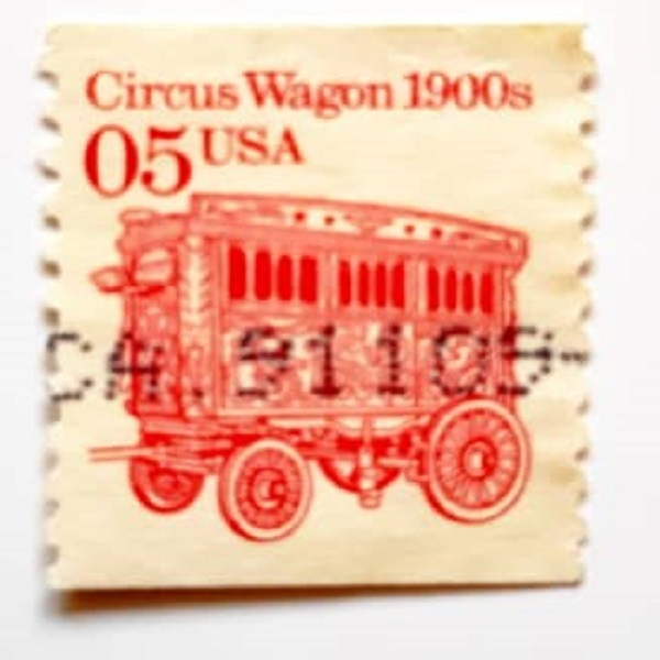 تمبر یادگاری مدل واگن سیرک کد 1990