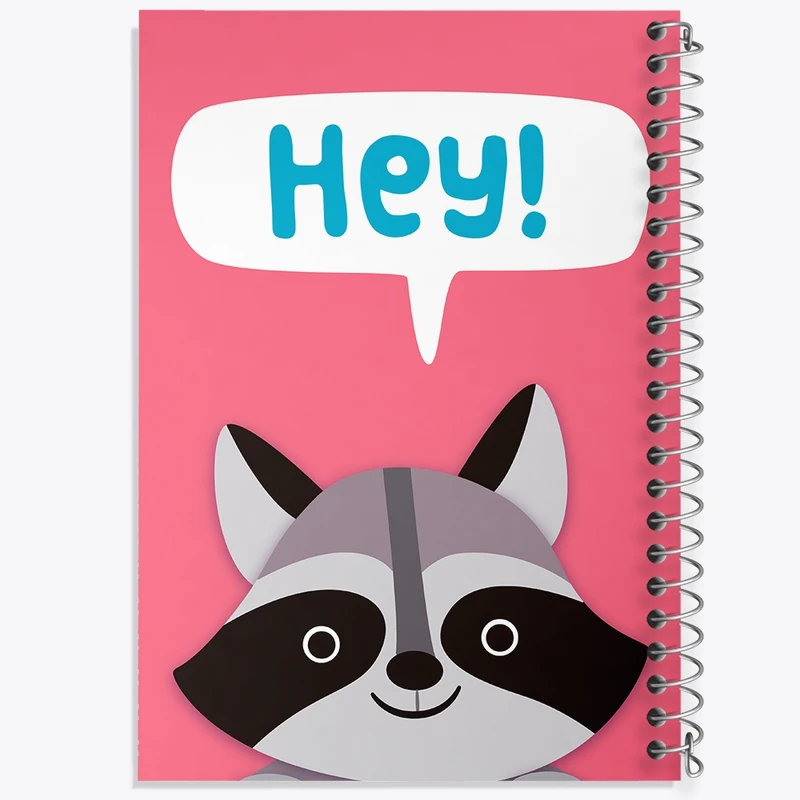 دفتر مشق 100 برگ خندالو طرح راکون بامزه کد F2006