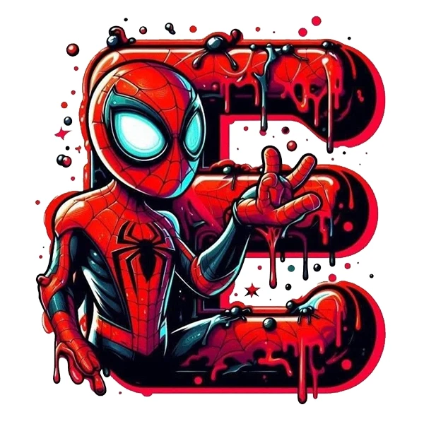  استیکر پارچه و لباس پاد آفرین طرح مرد عنکبوتی کد 5241