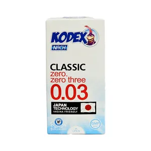 کاندوم ناچ کدکس مدل 0.03 کلاسیک بسته ۱۰ عددی