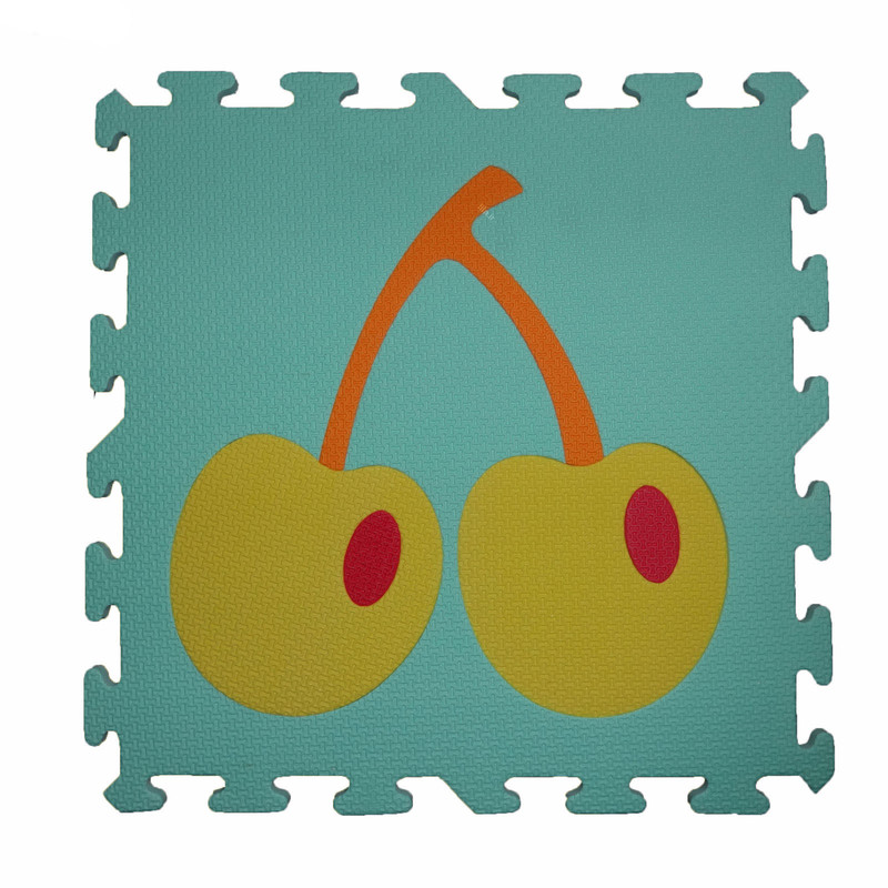 کفپوش تاتامی مدل میوه های کد TAF-013 مجموعه 9 عددی