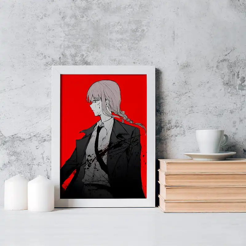 تابلو خندالو مدل ماکیما انیمه مرد اره ای کد 17991