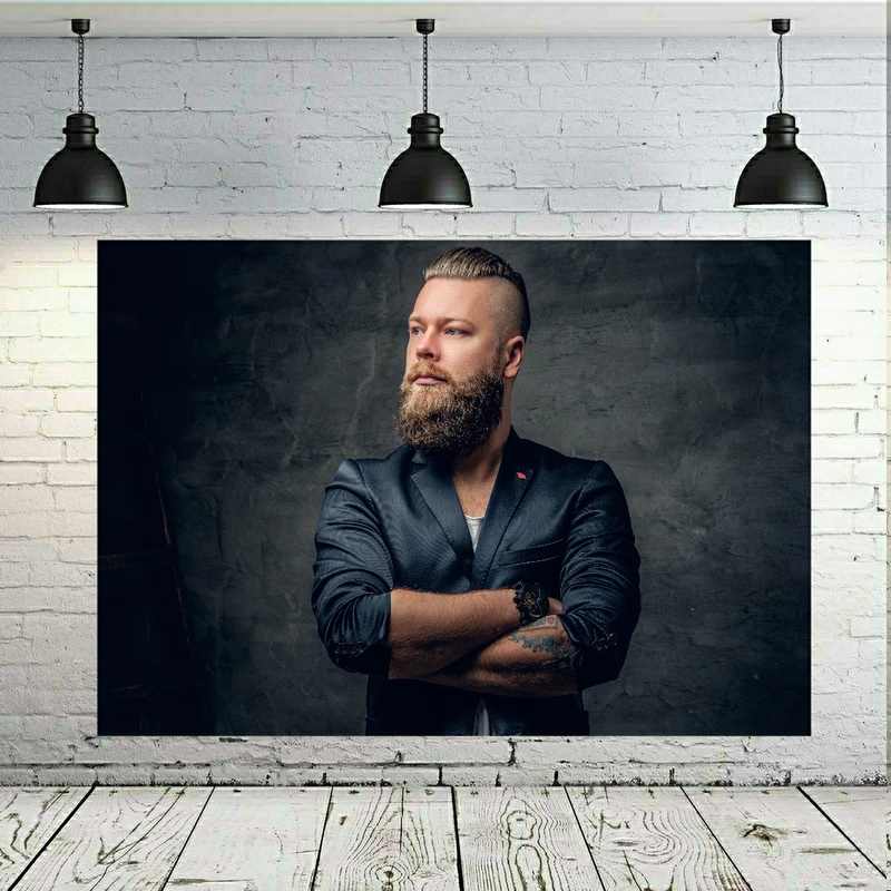 استیکر دیواری طرح آرایشگاه مردانه مدل SDA1700