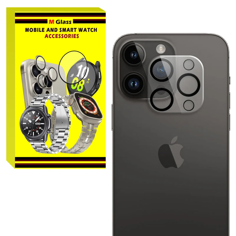 محافظ لنز دوربین ام‌گلس مدل Glass 3D MG مناسب برای گوشی موبایل اپل Iphone 13 Pro / 13 Pro Max