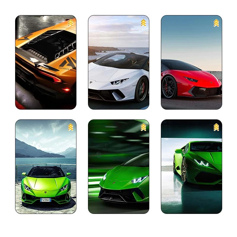 استيکر کارت کارنيکا طرح لامبورگینی هوراکان Lamborghini Huracan کد 58856 مجموعه 6 عددی