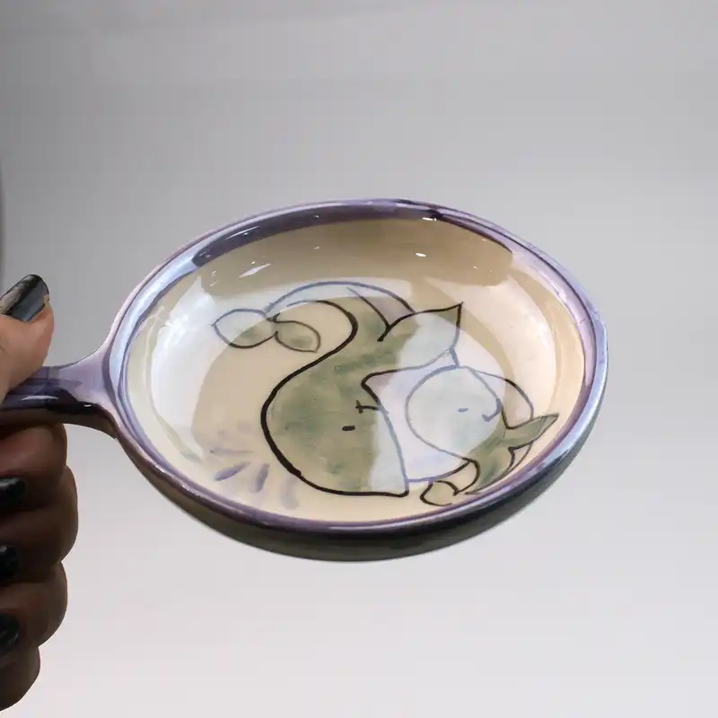 ظرف سرامیکی مدل خرما خوری  لاستر