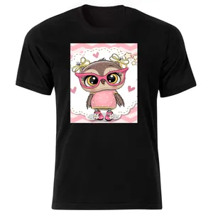 تی شرت دخترانه طرح جغد کد 20