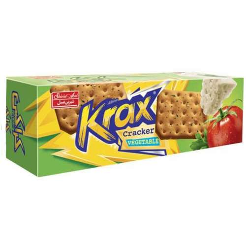 بیسکویت کراکر سبزیجات و پنیر شیرین عسل - 140 گرم بسته 12 عددی