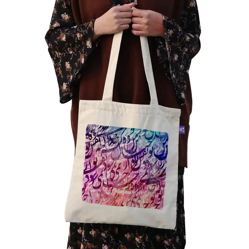 ساک خرید ترمه طراحان ایده مدل نقش تو و خیال من کد trm154 - L