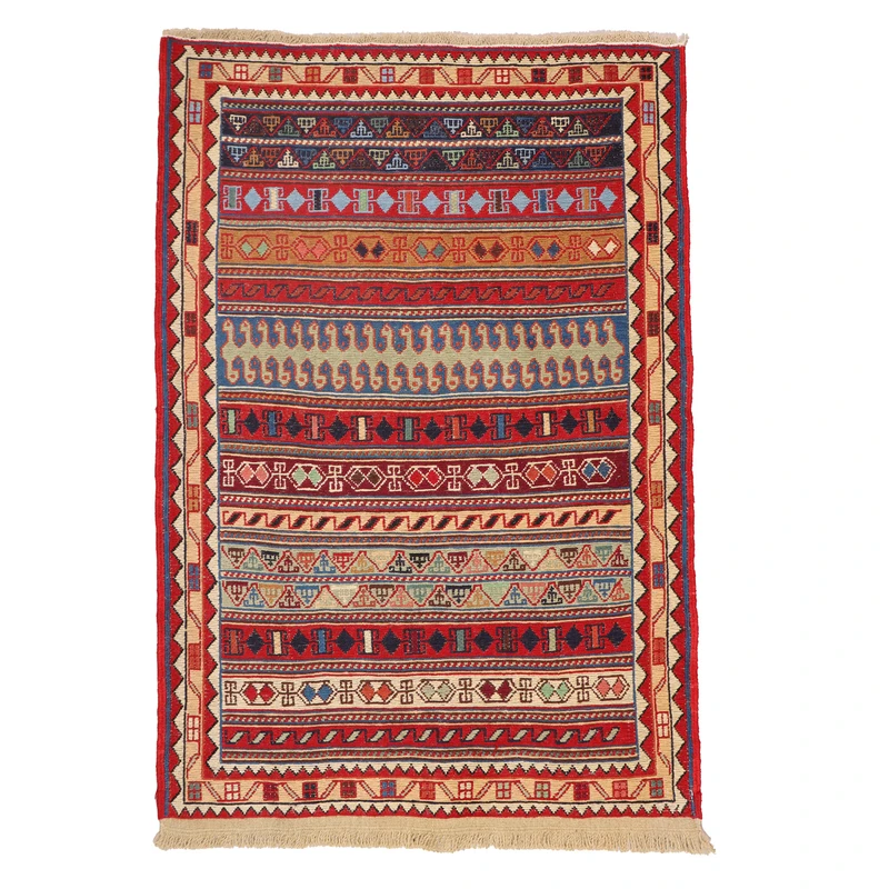 گلیم دستبافت یک متری مدل ورنی کد 4041167