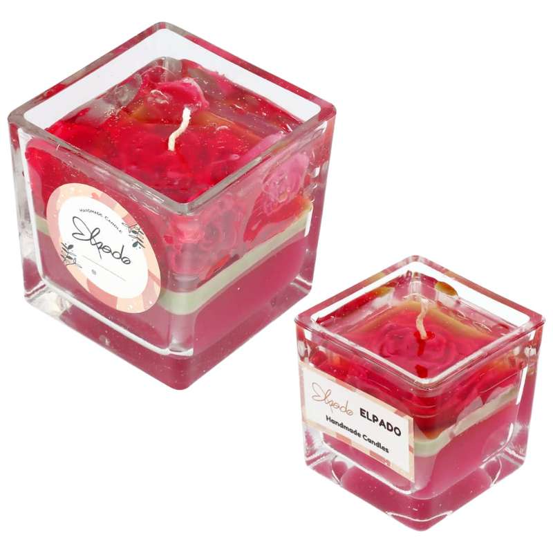 شمع الپادو مدل گل رز مجموعه دو عددی