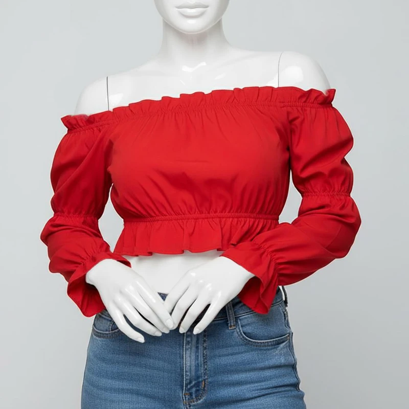 بلوز آستین بلند زنانه مدل عروسکی