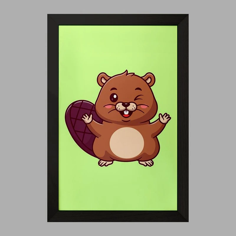 تابلو خندالو مدل حیوانات بامزه سمور کد 29713