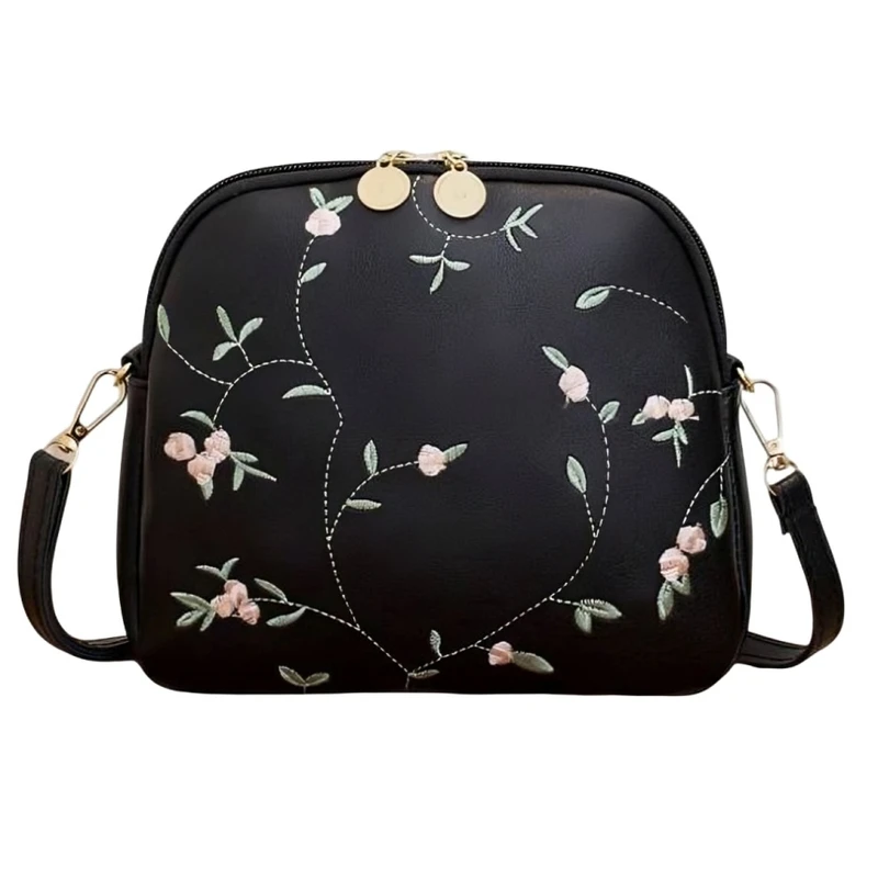 کیف دوشی زنانه مدل Embroflower03