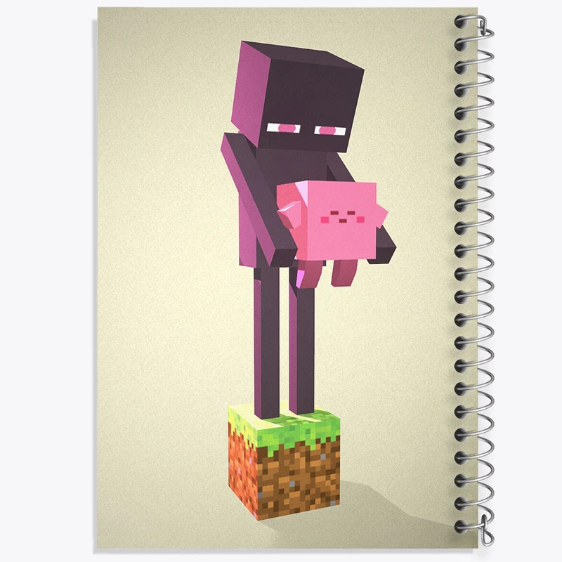 دفتر لیست خرید 50 برگ خندالو طرح بازی ماینکرافت (Minecraft) کد 37000