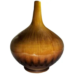 گلدان سفالی طرح نیم لعاب کد 107