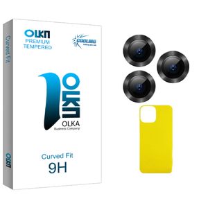 محافظ پشت گوشی کولینگ مدل Olka Glass FLL مناسب برای گوشی موبایل اپل iPhone 13 Pro  به همراه محافظ لنز دوربین