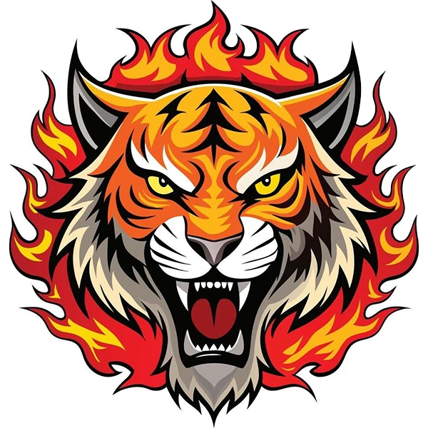  استیکر پارچه و لباس پاد آفرین طرح ببر کد 2077