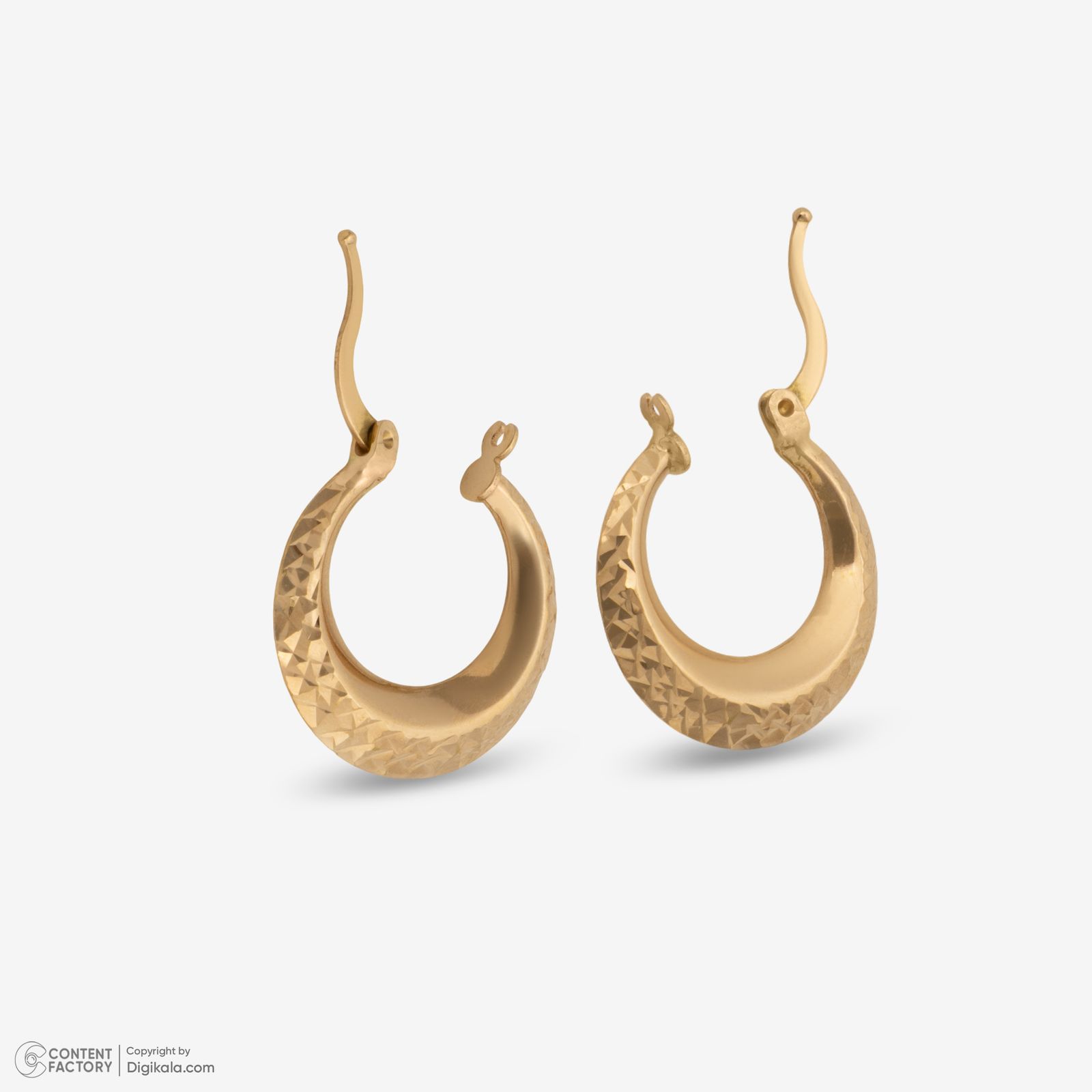 گوشواره کلیپسی طلا 18 عیار زنانه حافا گلد مدل e013 - - 5