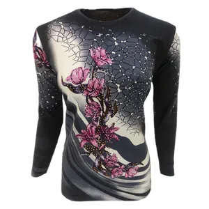 بلوز آستین بلند زنانه مدل موهر یقه گرد رنگ مشکی