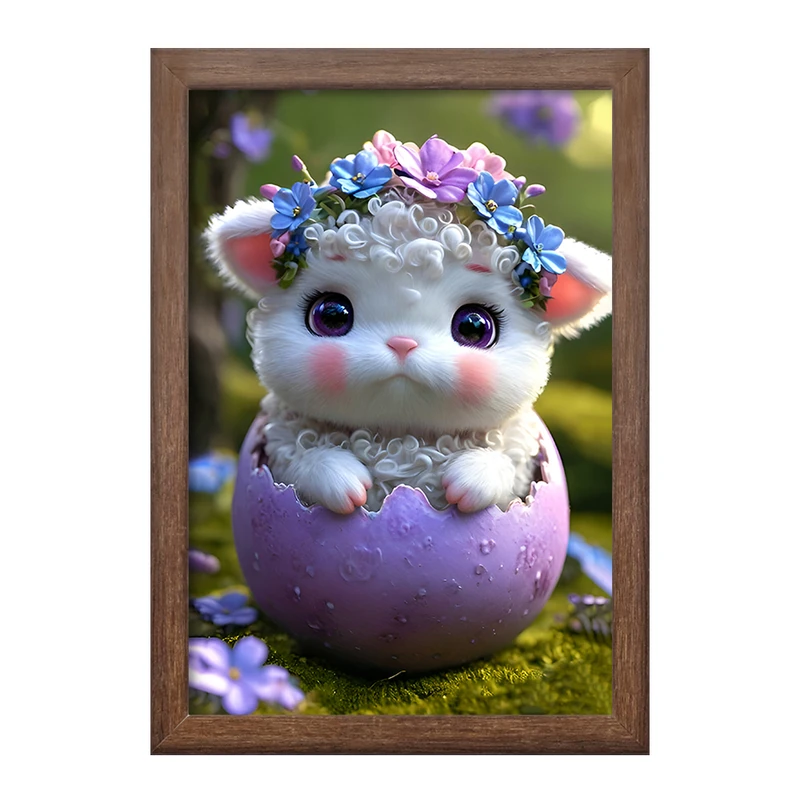 تابلو خندالو طرح گوسفند کیوت کد F8136