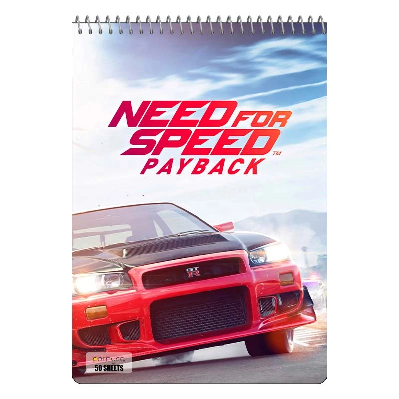دفتر نقاشی 50 برگ سیمی کارنیکا طرح نید فور اسپید Need for Speed کد 42930