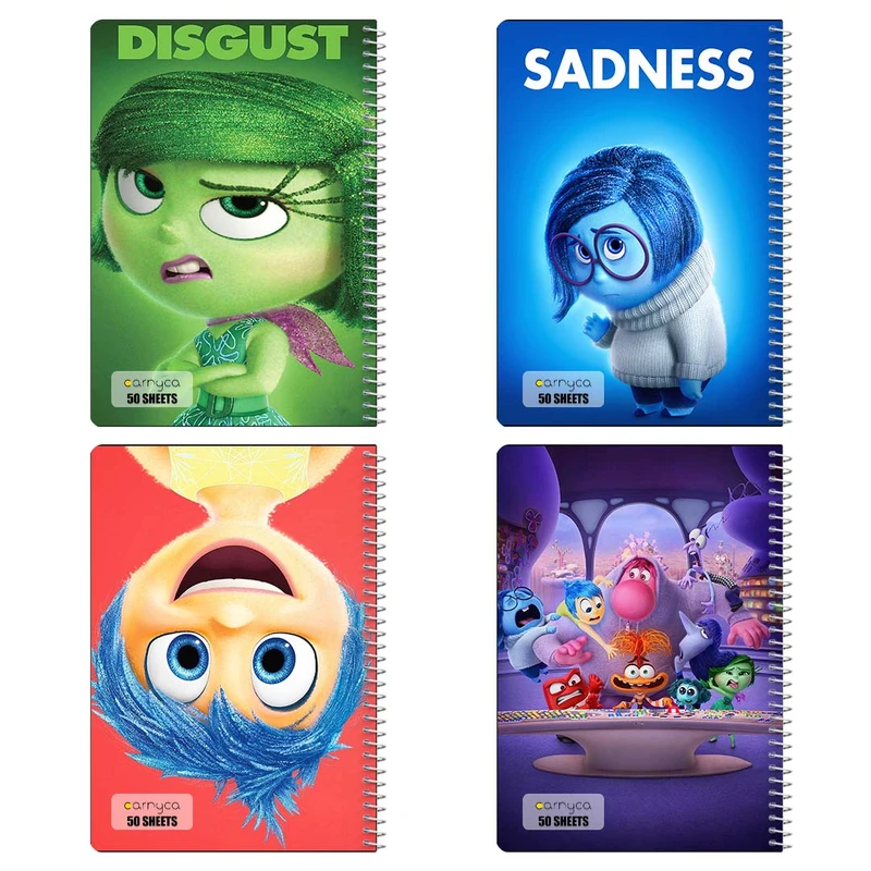 دفتر نقاشي 50 برگ کارنيکا طرح درون و بیرون Inside Out کد 39073 مجموعه 4 عددی