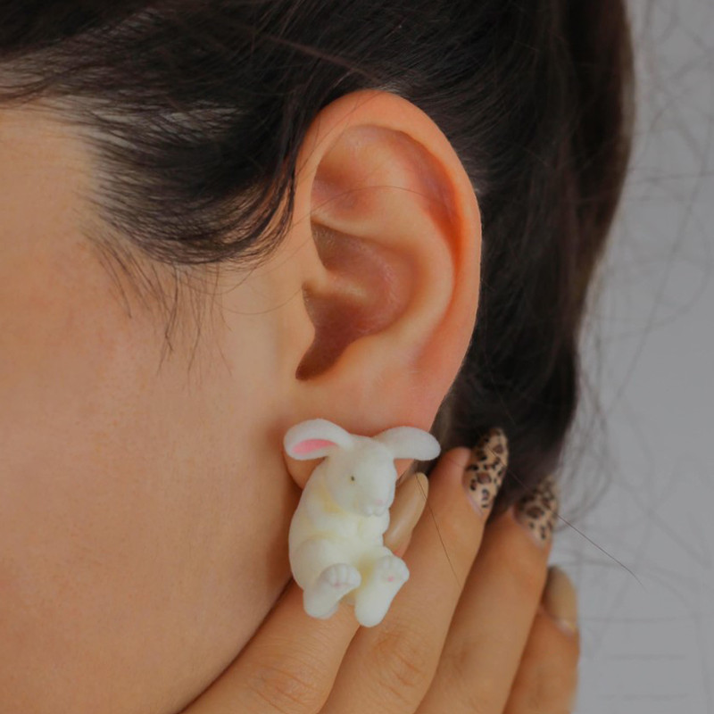 گوشواره دخترانه مدل عروسکی خرگوشی CR5