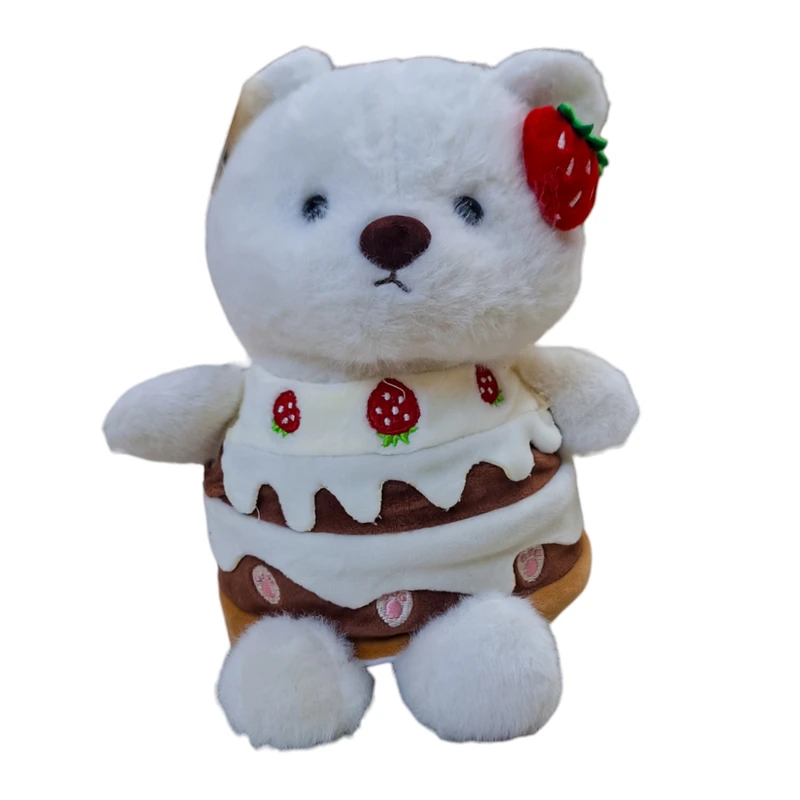 عروسک مدل خرس توت فرنگی ارتفاع 28 سانتی متر