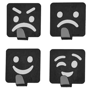 آویز حوله لوبیک مدل EM-sq بسته 4 عددی