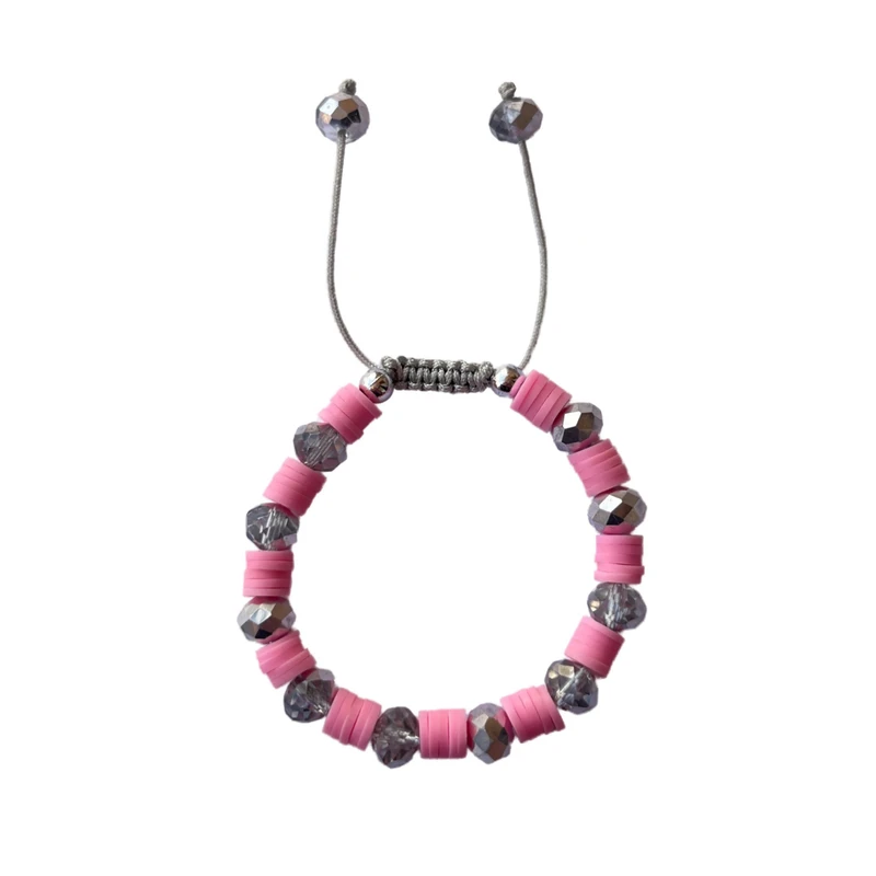 دستبند دست‌ساز زنانه مدل فیمو و کریستال