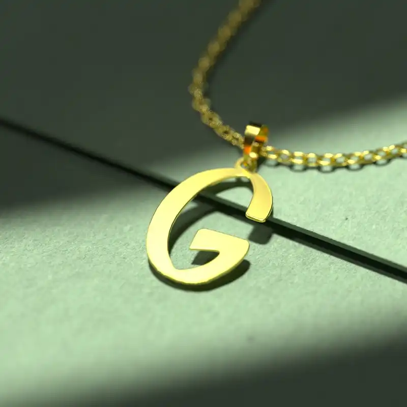 گردنبند طلا 18 عیار زنانه مدوپد مدل حرف G کد H3-1-1167