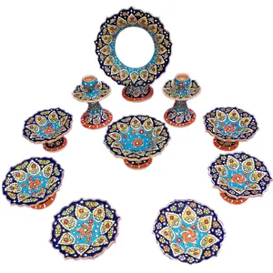 ست 10 تکه هفت سین میناکاری طرح مینا کد 324