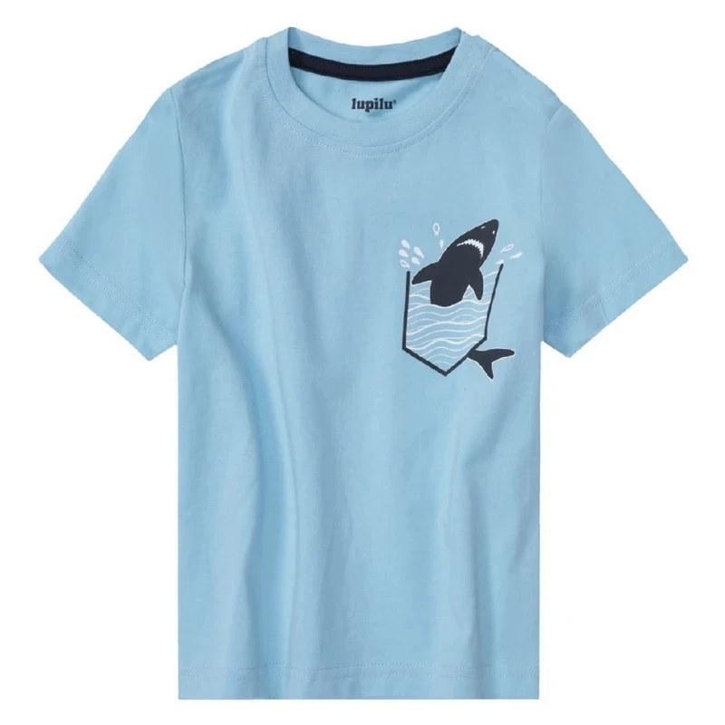 تی شرت آستین کوتاه پسرانه لوپیلو مدل 19236008 رنگ آبی روشن