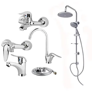 ست شیرآلات شیرآلات بهداشتی و ساختمانی توفیق مدل اوج پلاس رسوبگیر مجموعه 6 عددی